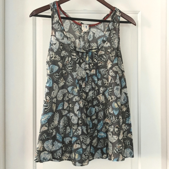 Edme & Esyllte (Anthropologie) butterfly print top - Picture 1 of 4